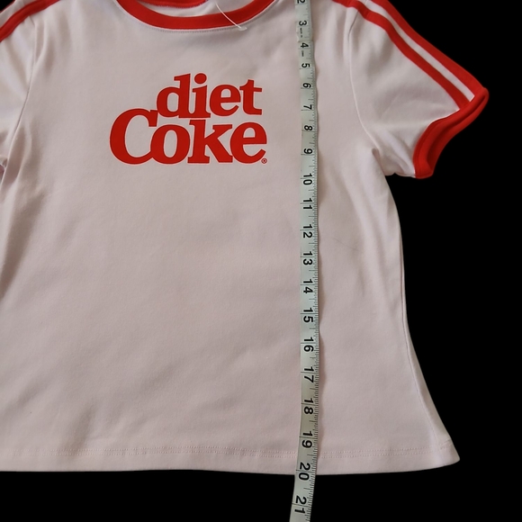 Diet Coke Cropped Pink and Red T-Shirt NWOT - Picture 7 of 9